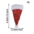 thumbnail image 2 of pstuiky Juego de cuchillo y tenedor navideño de lentejuelas de 6 piezas. Mini sombrero navideño de cuchillo y tenedor. Adornos navideños de escritorio., 2 of 3