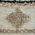 thumbnail image 3 of Parkland Collection Guroom 15.75x15.75" Jute Stitch Fabric Foot Stool in Beige, 3 of 3
