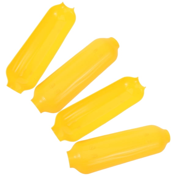 ELAYARD Set of 4 Corn-Shaped Plastic Serving Plates for Snacks, Appetizers, Party Trays, and Table Decor, 8.46 x 2.68 x 0.2 inches