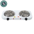 thumbnail image 1 of Parrilla Eléctrica 2 Quemadores de Espiral sin Asa IUSA Blanco Reacondicionado, 1 of 6