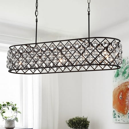 Natural Bronze Antique Flat - Warehouse of Tiffany Mars Antique Bronze 39-inch Crystal Chandelier