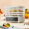 thumbnail image 1 of Djiypn Food Dehydrator Machine | 5 Stackable Trays Jerky Dryer with Digital Adjustable Timer & Temperature Control - Electric Food Preserver for Fruits, Veggies, Meats, Dried Snacks, 1 of 9