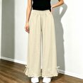 thumbnail image 5 of Lmnyox Wide Leg Pants for Girls Fashion Cute Baggy High Waist Trousers Lightweight Solid Color Workout Pants, 5 of 8