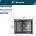 thumbnail image 6 of Strictly Sinks Undermount Workstation Kitchen Sink – Black 23 Inch 16 Gauge Single Bowl Kitchen Sink, 6 of 8