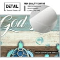thumbnail image 2 of Sea Turtle Wall Art Inspirational Bible Verse Wall Art God Says You Are Scripture Quotes Teal Pictures Canvas Wall Art Decor Sea Turtle Framed Artwork Decoration for Bathroom Bedroom Living Room Decor, 2 of 6