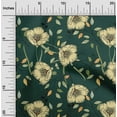 thumbnail image 2 of oneOone Cotton Poplin Dark Green Fabric Floral Dress Material Fabric Print Fabric By The Yard 42 Inch Wide, 2 of 4