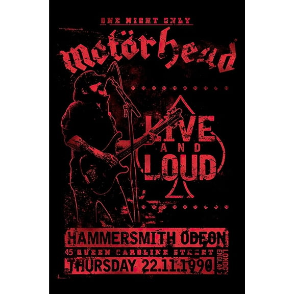 Motorhead - Music Poster (Live And Loud - Lemmy Kilmister) (Size: 24" x 36")