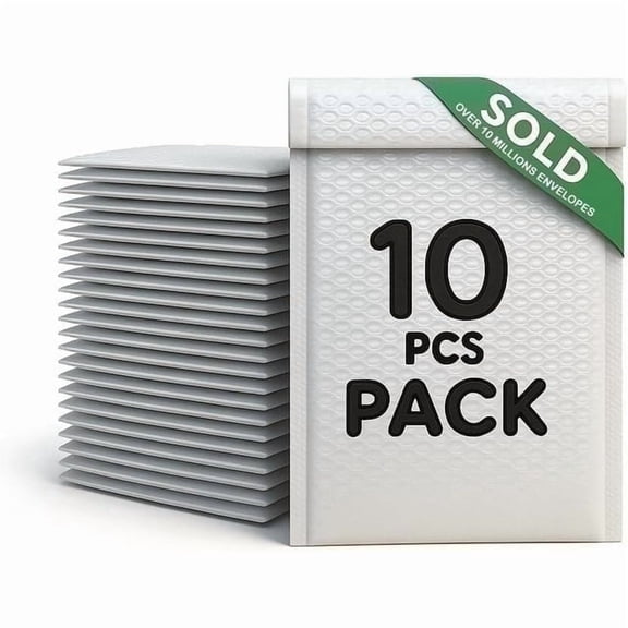 Bubble Mailers, 6 x 9 inches, Small Business Shipping Supplies, Pack of 10 for Jewelry