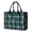 Blue and White Checkered Pattern, variant on Brown and Blue Checkered Pattern Beach Tote Bag, Shopping Carry Tote with Inner Pocket & Removable Bottom, Padded Handles Gifts for Women Men