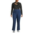 thumbnail image 3 of JMS Just My Size by Hanes Women's Plus Size 4 Pocket Bootcut Jeans, Single and 2-Pack, 3 of 11