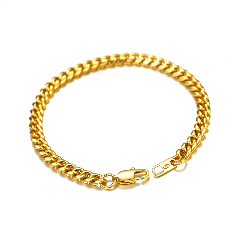 18k gold on sale link bracelet