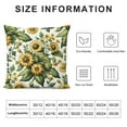thumbnail image 6 of Outdoor Throw Pillow Cover Farm Yellow Waterproof Cushion Pack Floral on White Pillow Cases Home Decoration for Patio Garden Couch Sofa, 6 of 6