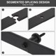 thumbnail image 5 of Kit de hardware para puerta de granero deslizante mini de 5 pies para 2 puertas de closet, riel plano con rodillo en forma de J, para armarios, vestidores y soportes de TV, 5 of 6