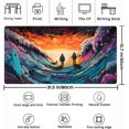 thumbnail image 2 of Vibrant Colors Space Scene Desk Mat Mouse Pad, Anime Cosmic Adventure Design Large Gaming Desk Mats, Cute Futuristic Spaceship Desk Pad Mousepad XXL Extended Keyboard and Mouse Mat, 31.5x15.7 in, 2 of 6