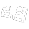 Genuine OE Jaguar Seat Back Assembly - C2N3741HND