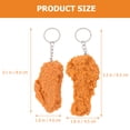 thumbnail image 4 of 2 piezas de llavero de pollo cocido con llavero de pollo frito llave de pollo cocido anillo de llave, 4 of 4