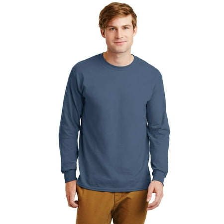 Gildan Cotton 6 oz. Long-Sleeve T-Shirt (G240) Indigo Blue, 4XL