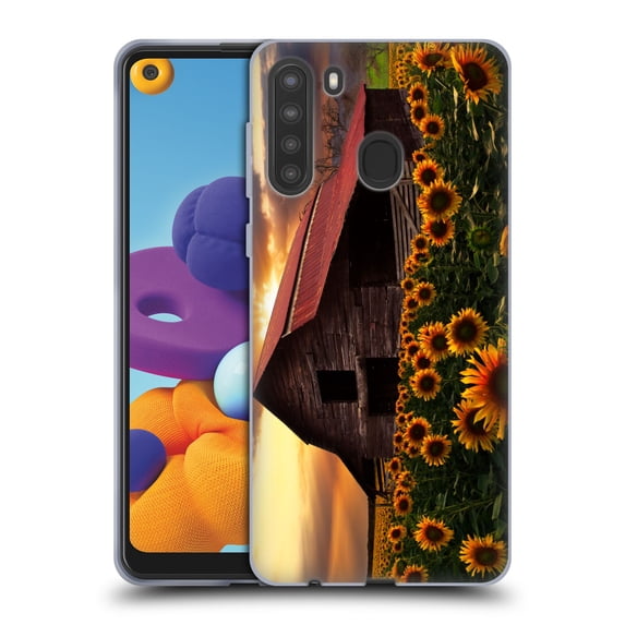 Head Case Designs Officially Licensed Celebrate Life Gallery Florals Sunflower Farm Soft Gel Case Compatible with Samsung Galaxy A21 (2020)