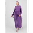 thumbnail image 3 of Purple - Vintage Purple - Crew neck - Unlined - Modest Dress - Refka, 3 of 5