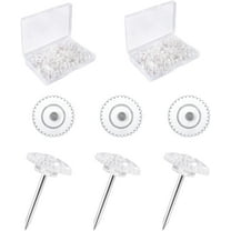 Clear Push Pins for Cork Board Decorative Thumb Tacks 2 Boxs 200 Pcs Plastic Head, Steel Point, Transparent, Long Thumbtacks for Bulletin Board, Wall
