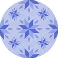 thumbnail image 1 of Ahgly Company Tapis d'Intérieur Rond Lavable en Machine Bleu Ciel Transitionnel, 5 Pieds Rond, 1 of 7