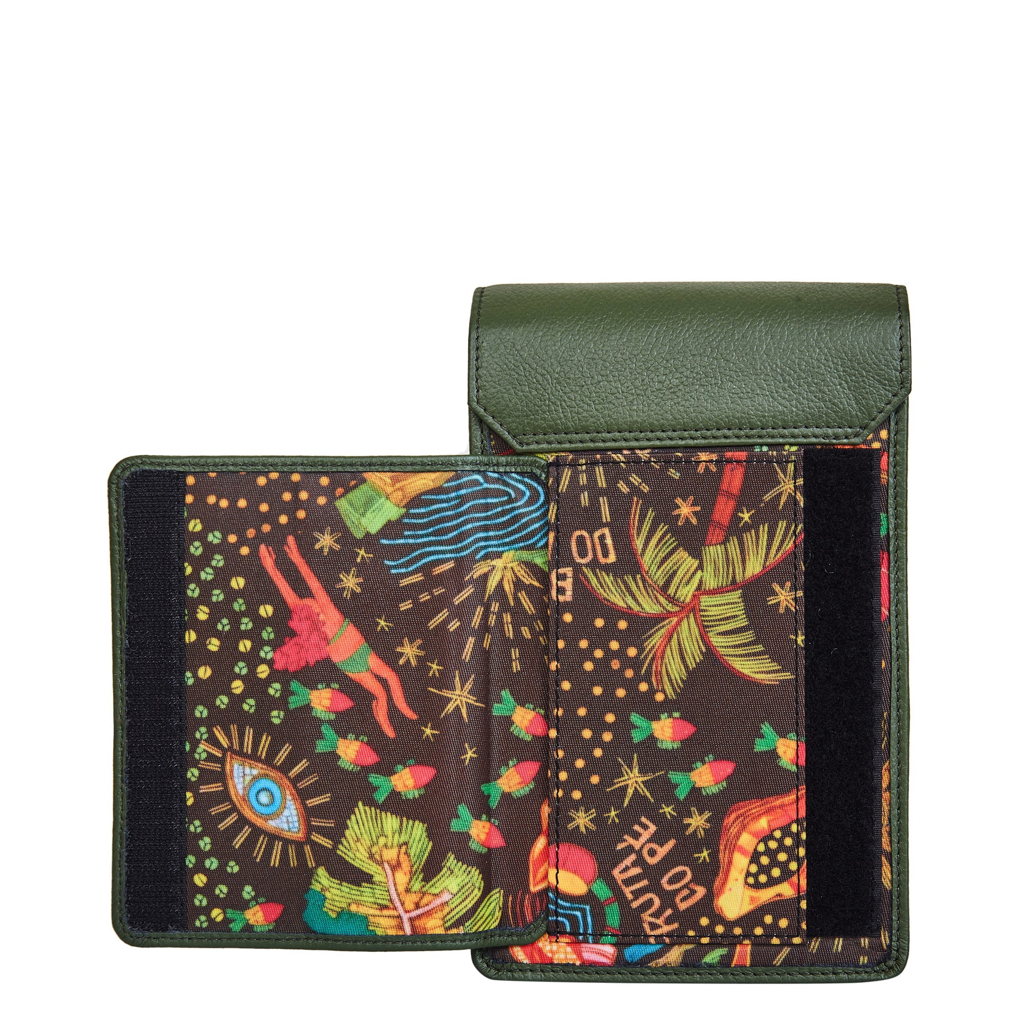 Sishka Hand Crafted Nylon & Leather Crossbody Sling Wallet – Women’s Phone Purse, Compact Shoulder Bag with Adjustable Strap