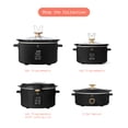thumbnail image 5 of Beautiful 2.5 Qt Dip and Serve Manual Slow Cooker, Black Sesame by Drew Barrymore, 5 of 11