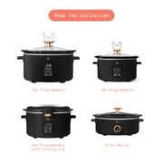 Beautiful 4Qt Slow Cooker with Touch-Activated Display, Black Sesame by Drew Barrymore