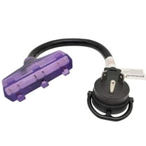 Parkworld 885880D RV 30A to (3) 15A Tri Outlet Household Adapter Cord 125V, Male with Handle TT-30P to (3) 5-15R Female with Lighted (1.5 FT)
