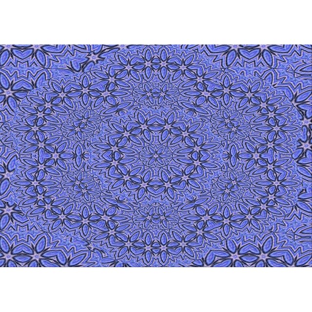 Ahgly Tapis Rectangulaire Lavable en Machine Bleu Ciel, 4 Pieds x 6 Pieds