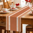 thumbnail image 5 of Table Runners 120 Inches Long Dress Scarves, Vintage Burnt Orange Striped Farmhouse Coffee/Dining/Kitchen Table Decor Table Runner for Living Room, Farmhouse Modern Stripes Boho 13x120 Inch, 5 of 9