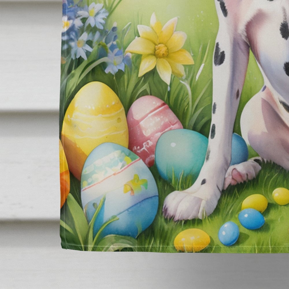 Dalmatian Easter Egg Hunt House Flag 28 in x 40 in