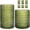 Green, variant on Hobnail Drinking Glasses Set of 12, 12 Oz Highball Glasses & 10 Oz Cocktail Glasses, Clear Embossed Boho Glass Cups Kitchen Bar Tumbler Glassware Set for Whiskey, Beer, Juice, Milk