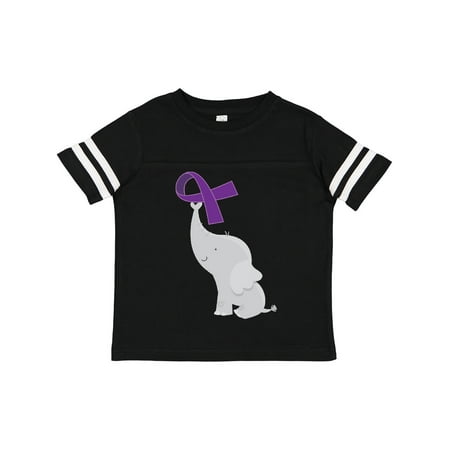 

Inktastic Purple Awareness Ribbon Elephant Gift Toddler Boy or Toddler Girl T-Shirt