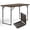 Brown, variant on WASUHE 4 Foot Folding Table, Lightweight Adjustable Height Camping Table with Non-Slip Legs, Indoor/Outdoor Essential, Grill, Events, Party, Black