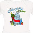 thumbnail image 4 of Inktastic I want a Hippopotamus for Christmas Boys or Girls Long Sleeve Baby Bodysuit, 4 of 5