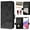 black, variant on For Samsung Galaxy Note 8 Note 9 Note 10 Note 10 Plus Note 20 Note 20 Ultra Phone Case Wallet Case with Card Holder Magnetic For Leather Phone Cases