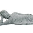 thumbnail image 3 of Maoww Sleeping Buddha Statue Meditating Figurines Hallway Sandstone Sculpture, 3 of 9