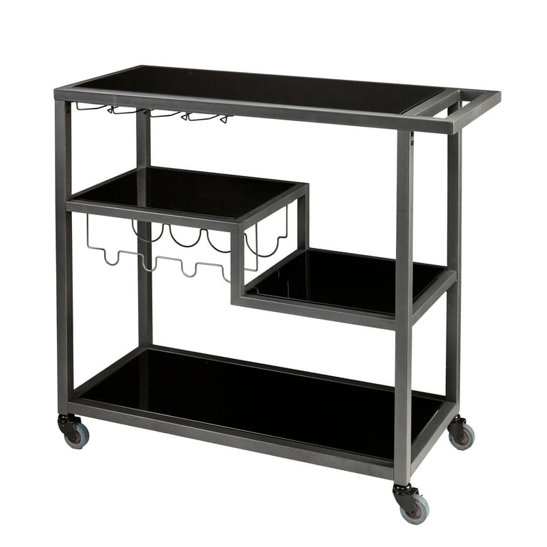 Holly & Martin White Metal Base with Glass Top Kitchen Cart (16-in x 40-in x 37.25-in) Holly & Martin White Metal Base with Glass Top Kitchen Cart (16-in x 40-in x 37.25-in)