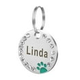 thumbnail image 2 of SPRING PARK 25mm Personalized Dog Tags Pet ID Name Custom Engraved Cat Puppy Tag Paw, 2 of 7