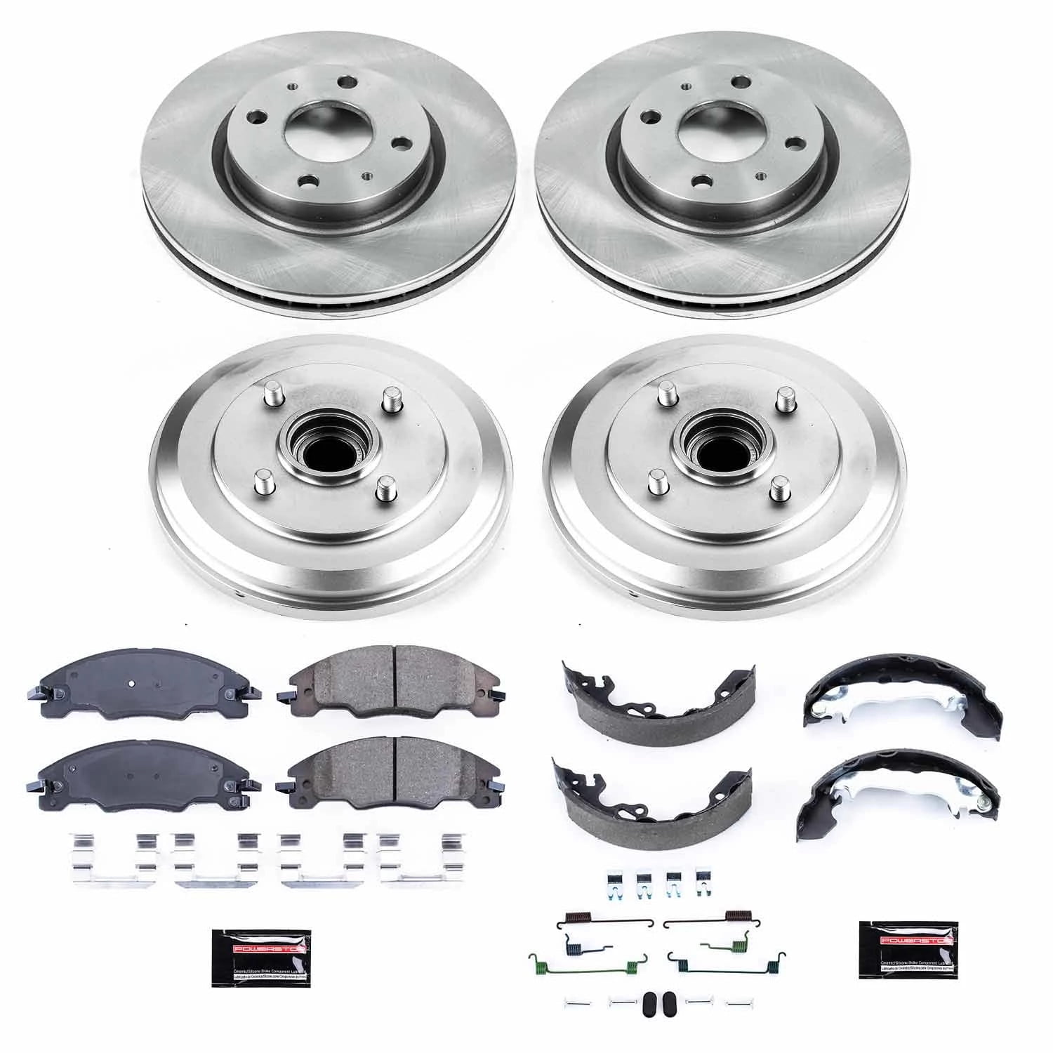 Power Stop Front and Rear Stock Replacement Drum and Shoe Kit KOE15194DK