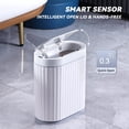 thumbnail image 4 of Bote de basura ELPHECO con sensor de movimiento para baño, 9 L/2.4 galones, gris, 4 of 7