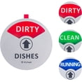 thumbnail image 2 of Kichwit Clean Dirty Dishwasher Magnet with The 3rd Option “Running”, Perfect for Quiet Dishwashers, Non-Scratch Strong Magnet Backing & Residue Free Adhesive, 3.5” Diameter, Silver, 2 of 8