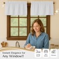 thumbnail image 7 of Native Fab Set of 2 Valance Curtains for Windows 54"x18" for Living Room Bedroom Kitchen Windows Bathroom, Farmhouse Vintage Curtain Valances Rod Pocket - White, 7 of 7