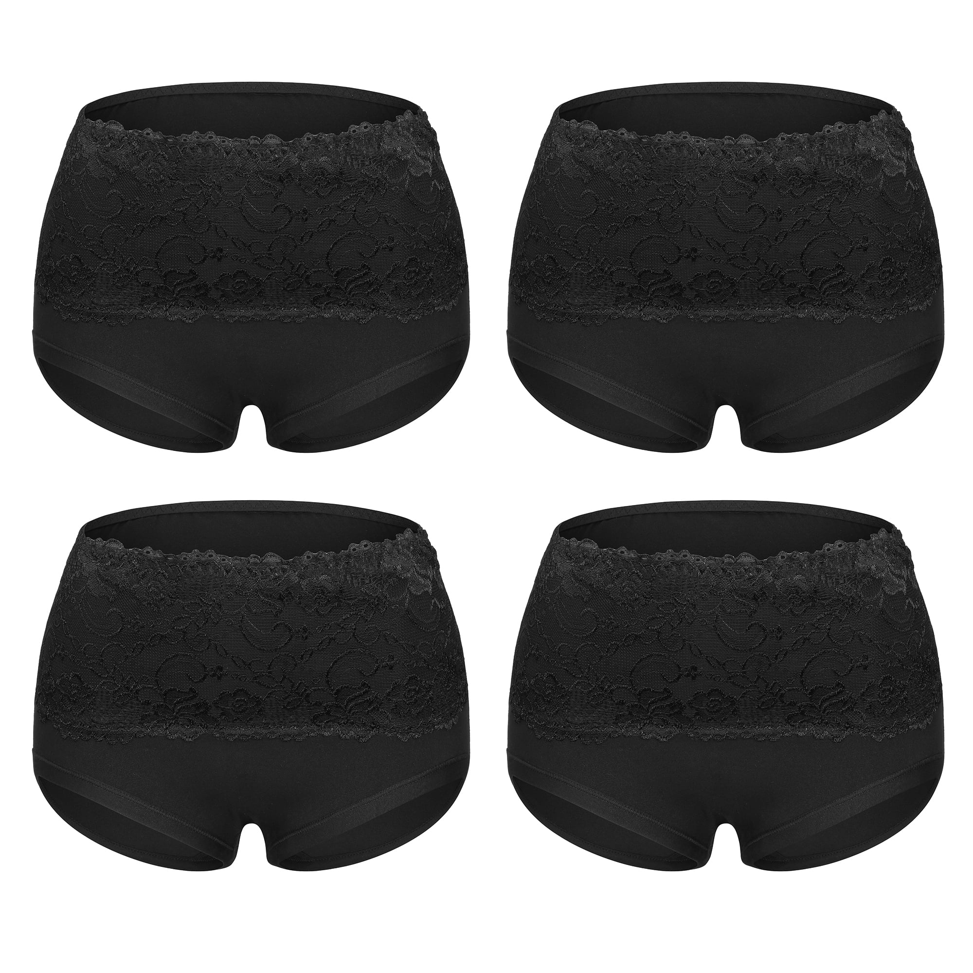 Women's High Waisted Cotton Underwear Soft Breathable Panties Stretch