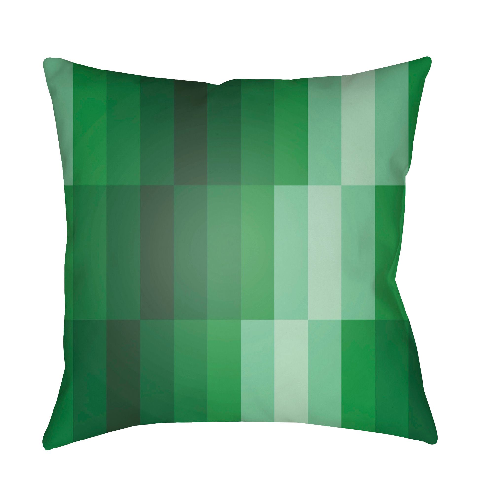 20" Emerald Green Geometric Throw Pillow Cover with Knife Edge