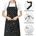 thumbnail image 5 of Bingfone Spider Web Black Apron Gifts For Men, Women Professional Grade Chef Apron For Kitchen,Bbq & Grill, 5 of 8