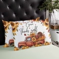 thumbnail image 4 of Fall Truck Pumpkins Throw Pillow Cover 12 x 20 Inch Decorative Pillow Cover Thanksgiving Sunflower Turkey Autumn Lumbar Pillowcase Seasonal Rectangle Cushion Case for Couch Sofa Bed Living Room, 4 of 7