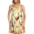 thumbnail image 1 of Disketp Wine para Vestido sin Mangas para Mujeres, Vestidos de Verano para Mujeres, Casual y Holgado para la Playa, 1 of 7