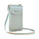 thumbnail image 5 of Cartera de cuero PU Qarigey para mujer con cremallera color sólido y bolsillo para monedas 2piezas Verde, 5 of 6